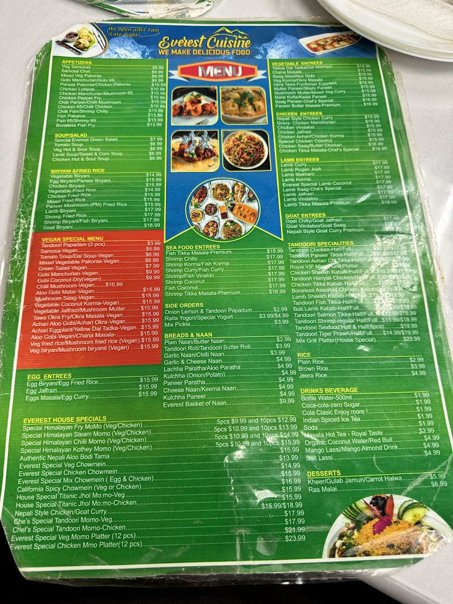 Menu Everest Cuisine-San Jose-3