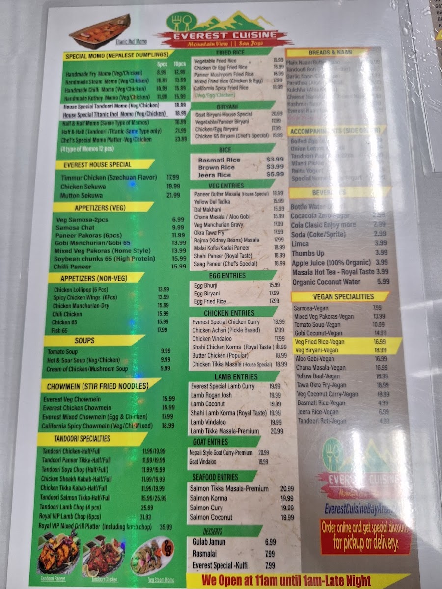 Menu Everest Cuisine-San Jose-6