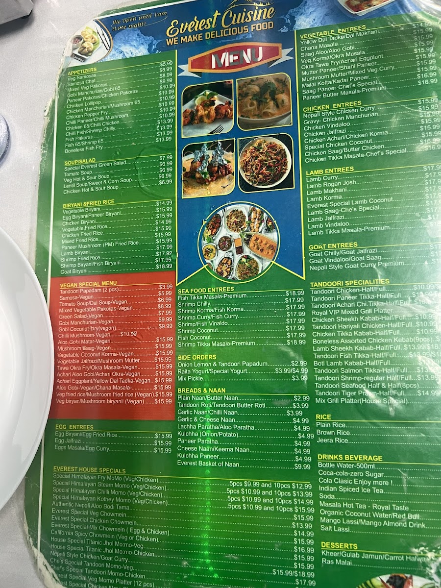 Menu Everest Cuisine-San Jose-7